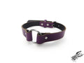 Purple Leather O Ring Choker