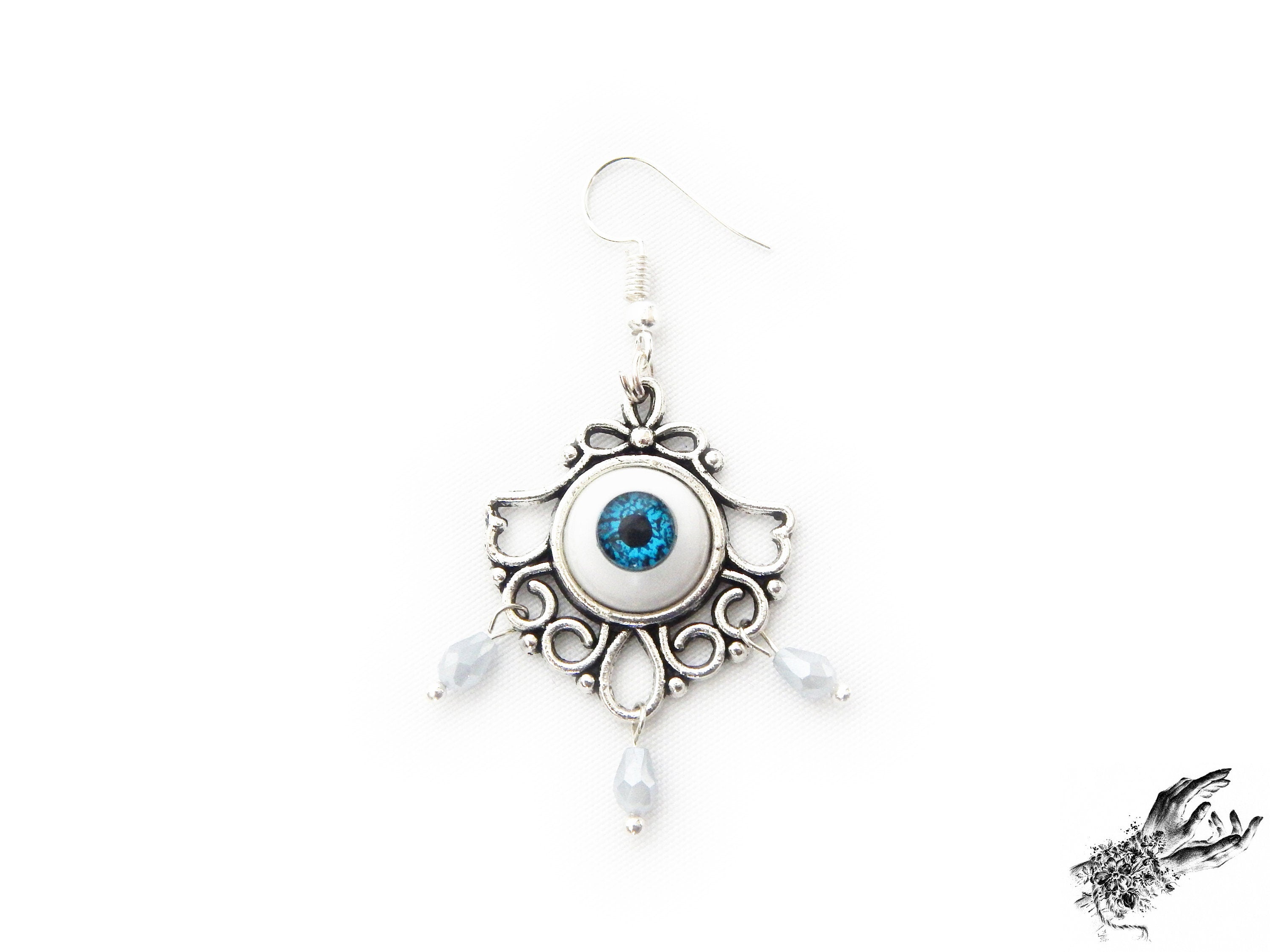 Antique Silver Tears of Persephone Earrings
