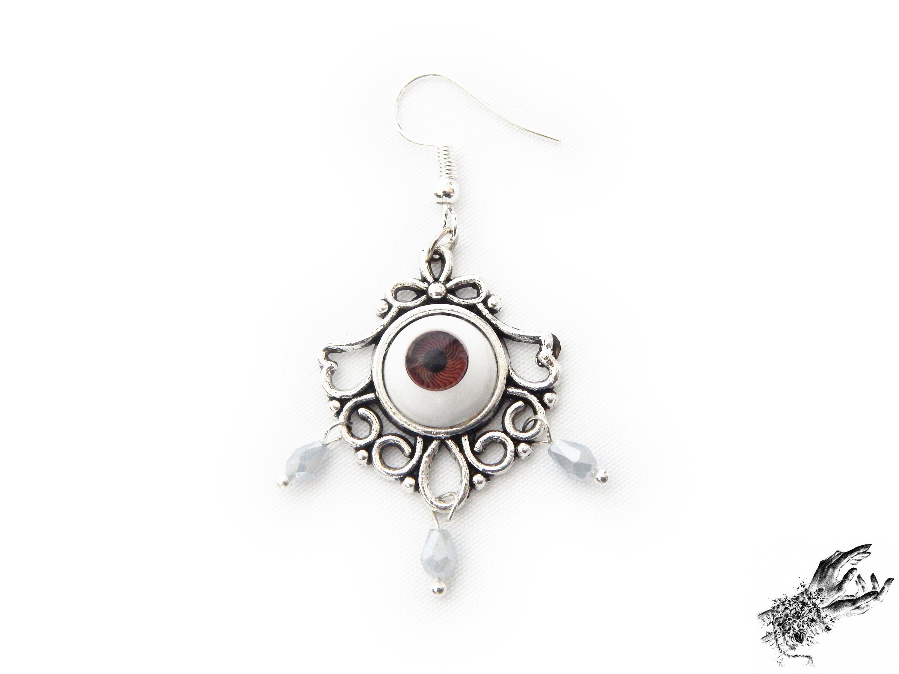 Antique Silver Tears of Persephone Earrings