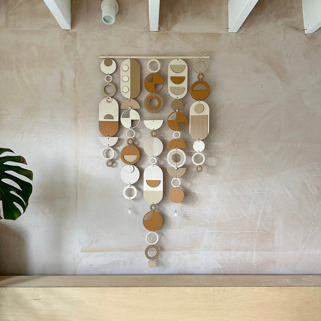 Desert Sand Wall Hanging - Geometric Art - Mid-Century Modern Home Decor - Earthy Tones Decor - Large Tapestry - Neutral Decor