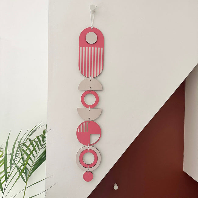Bright Wall Hangings - Geometric Artwork - Colourful Home Decor - Fun Home Decor - Slim Wall Art - Long Wall Hanging - Fun Wall Art