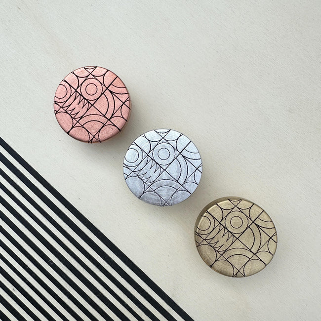 Wandhaak - Geometrisch patroon - Decoratieve wandhaak - Houten haken