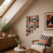 Large Asymmetrical Wall Art - Copper Geometric Wall Hanging - MCM Decor