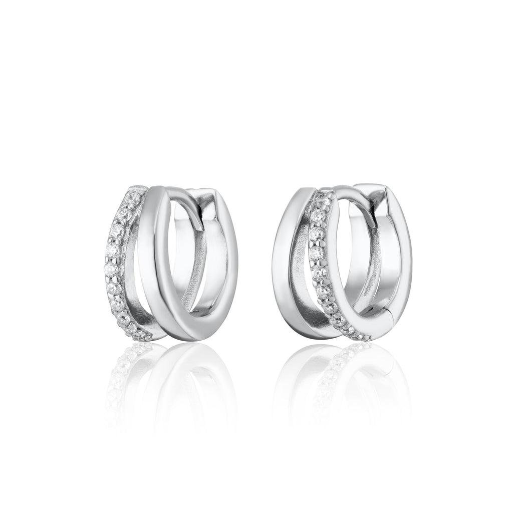 Illusion Split Mini Huggie Earrings