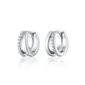 Illusion Split Mini Huggie Earrings