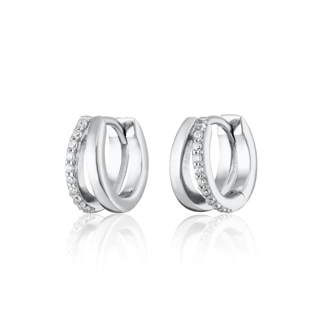 Pendientes pequeños Illusion Split Huggie
