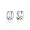Illusion Split Mini Huggie Earrings