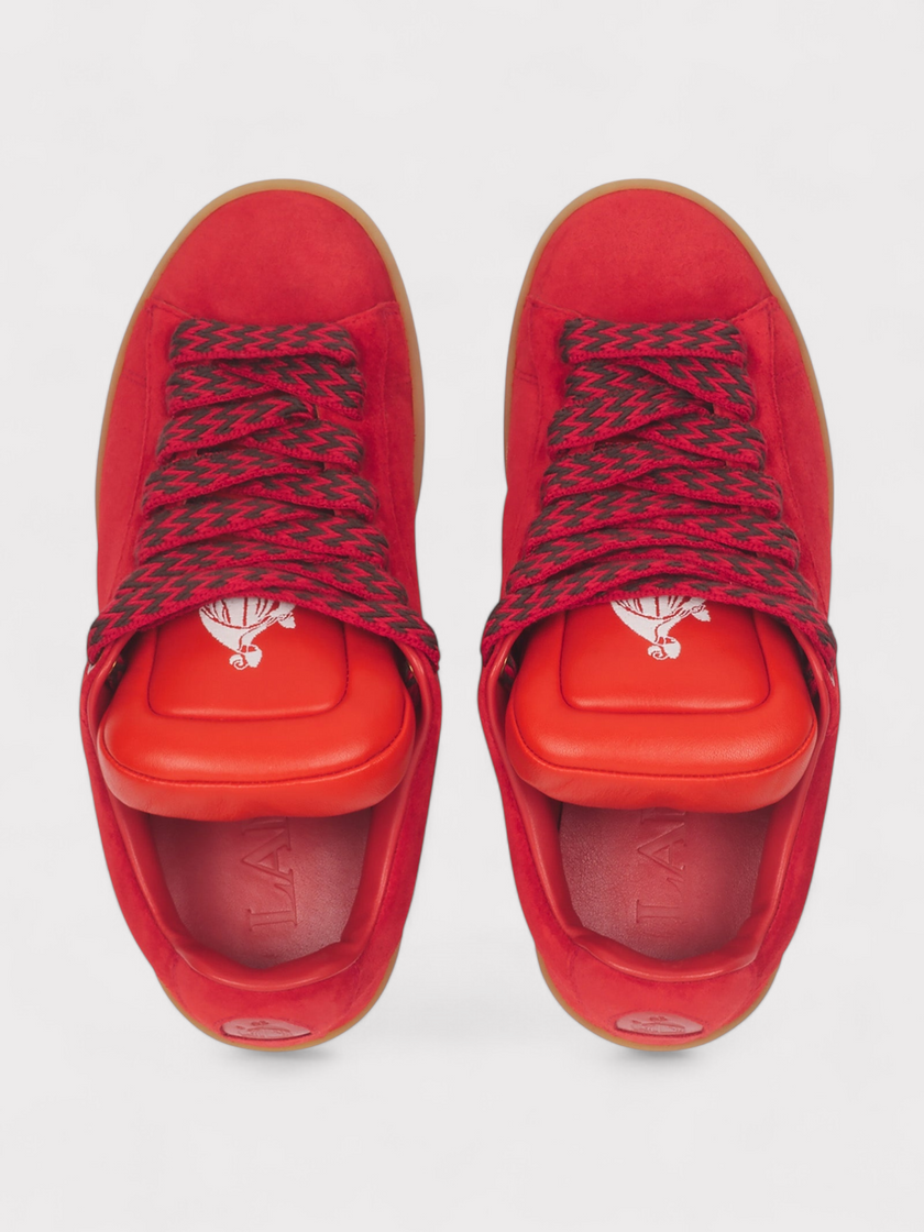 Zapatillas Lanvin X Future Hyper Curb Piel Ante Rojas