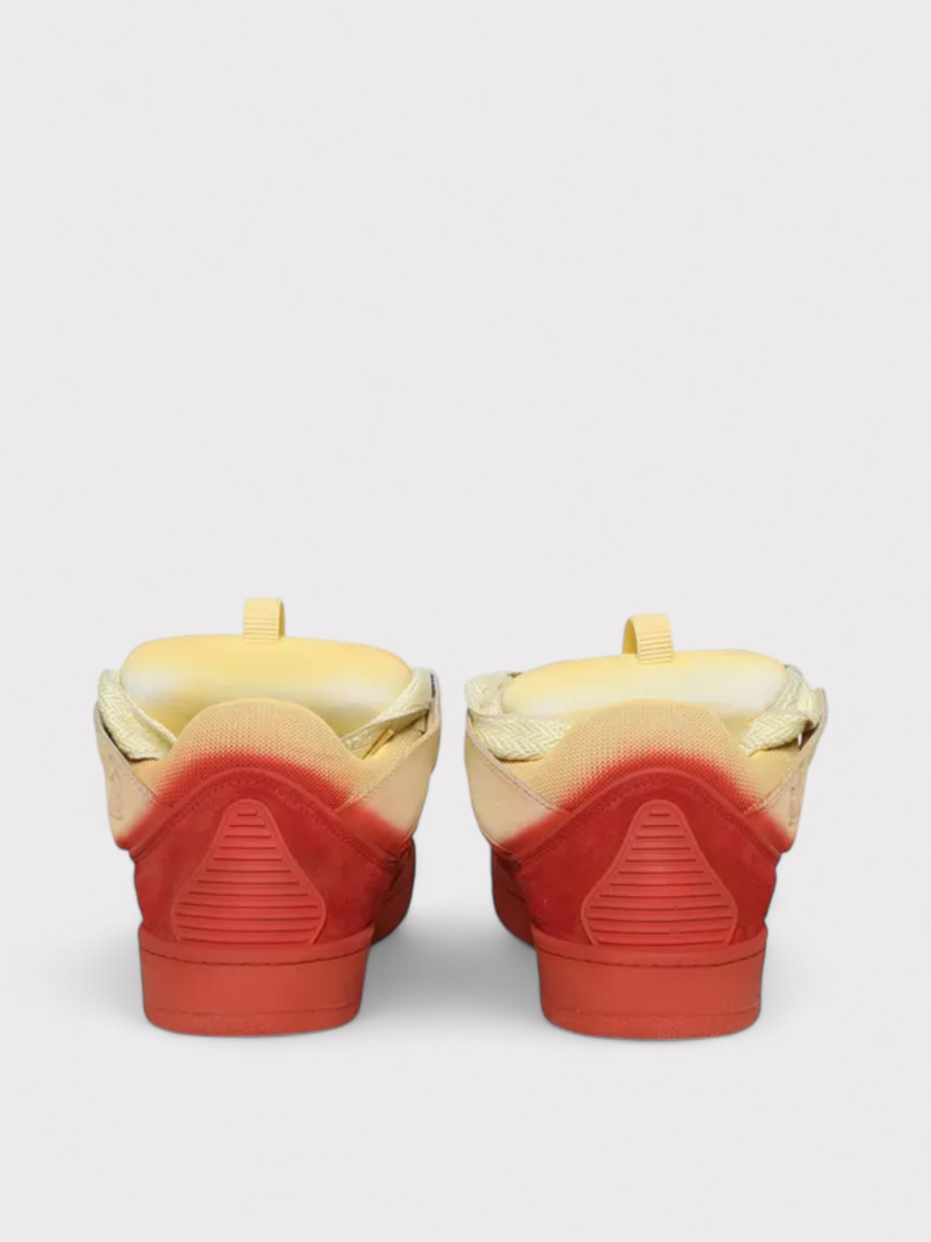 Leather Curb Radiant Sneakers Venus Red