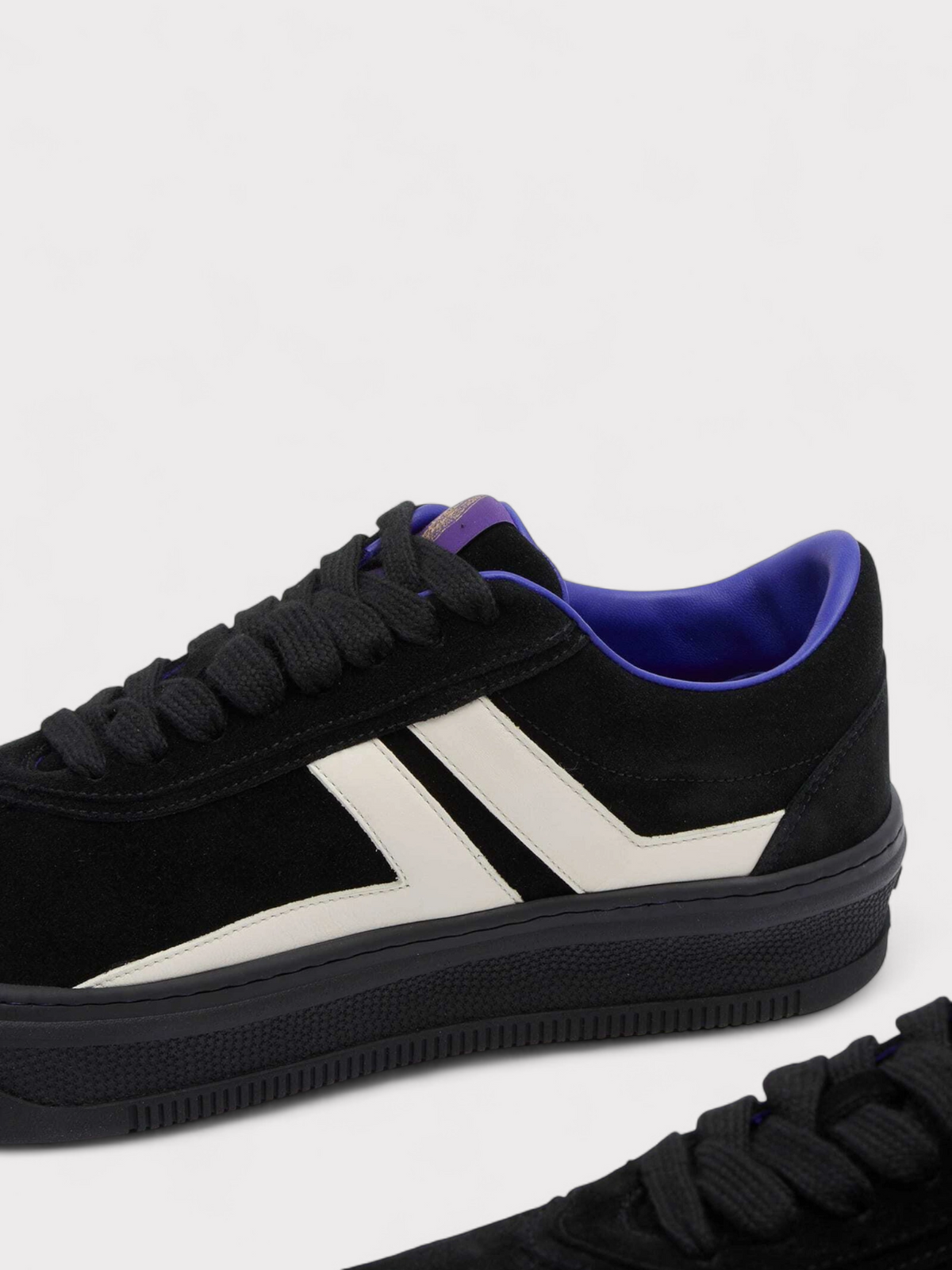 Lanvin X Future For Men Black Leather Cash Sneakers