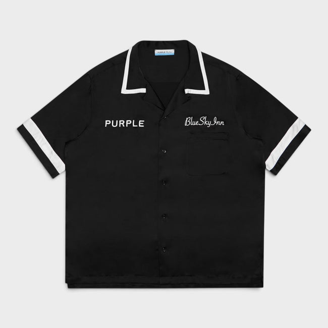 Chemise brodée pour serveur noire