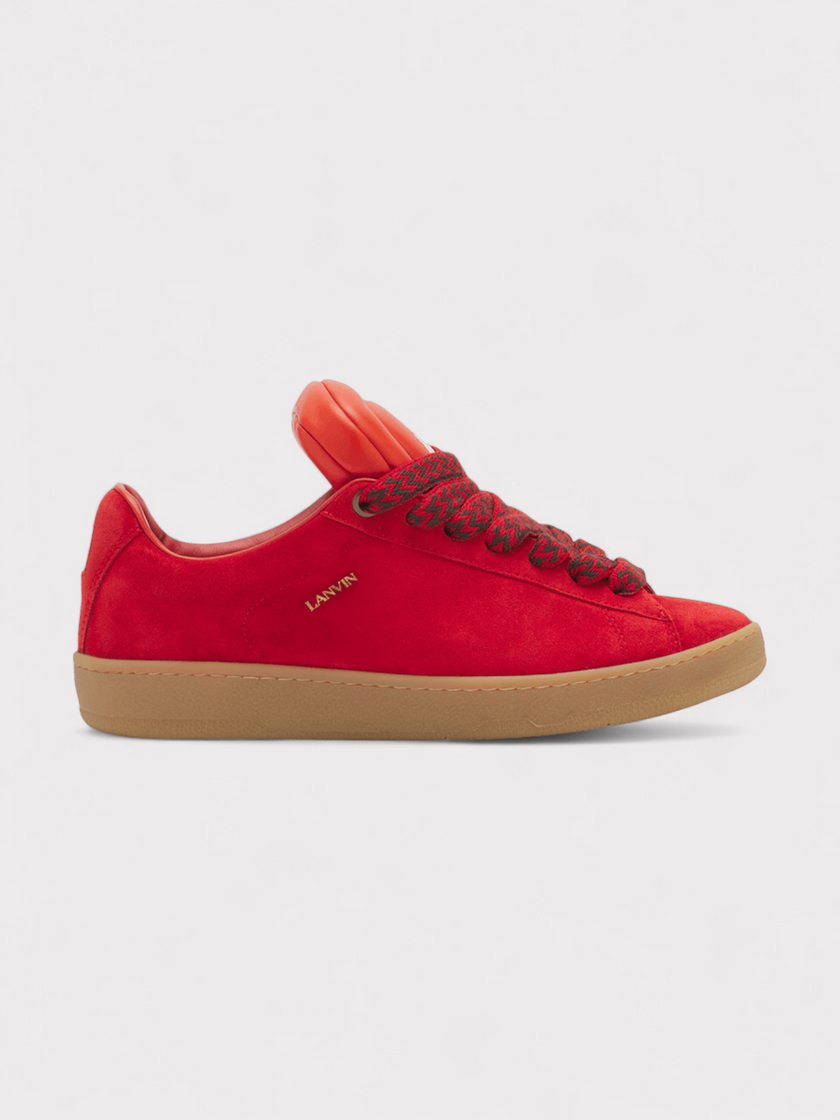Zapatillas Lanvin X Future Hyper Curb Piel Ante Rojas