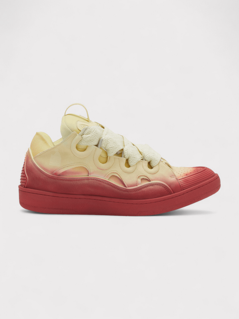 Leather Curb Radiant Sneakers Venus Red