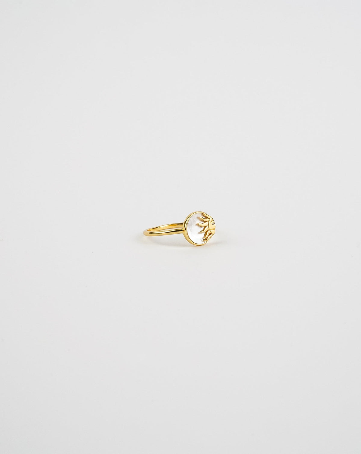 Sun Mother of Pearl Ring