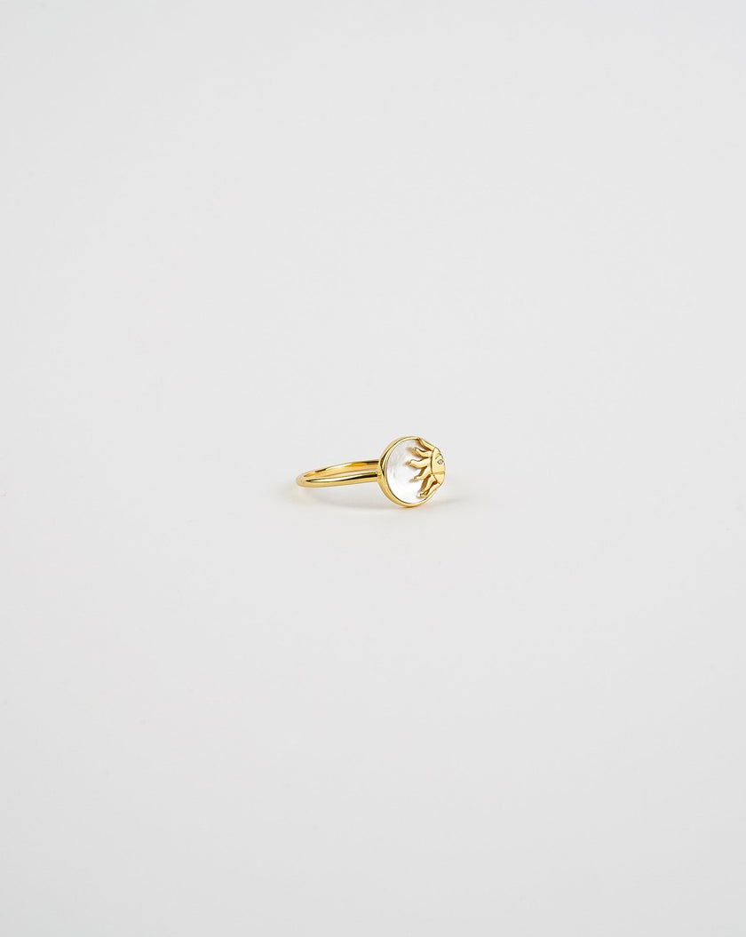 Sun Mother of Pearl Ring