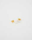 Button Freshwater Pearl Stud Earrings