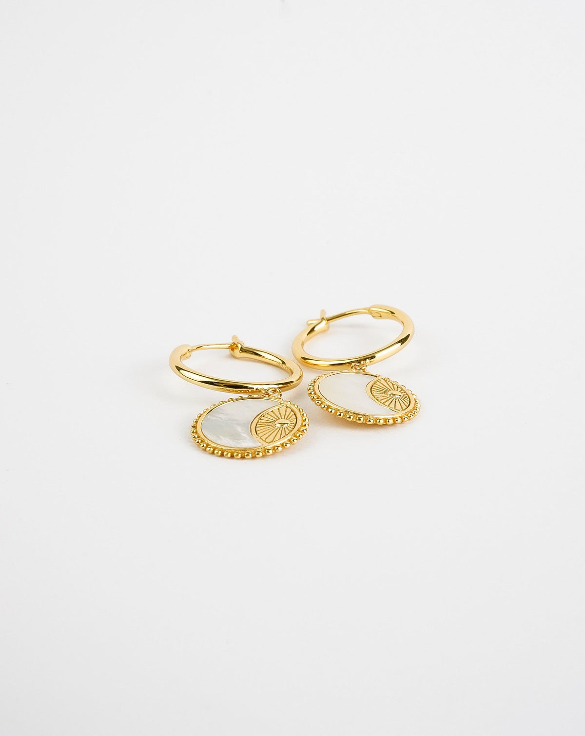 Ray of Sun Mother of Pearl Earrings