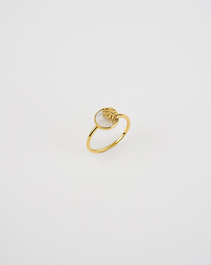 Sun Mother of Pearl Ring