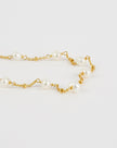 Beaded Chain Link Pearl Bracelet