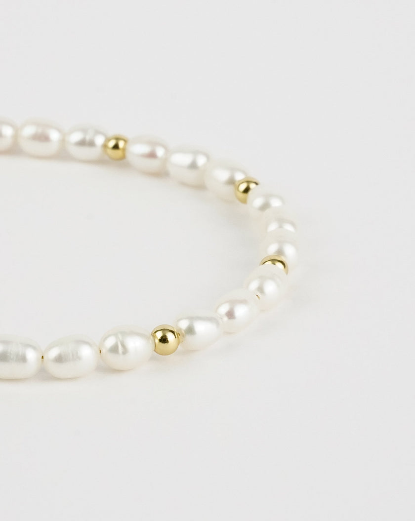 Seed Beaded Pearl Bracelet