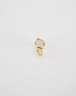 Sea Shell Print Pearl Ring