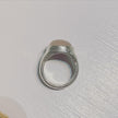 Rose Quartz Moon Ring Signet