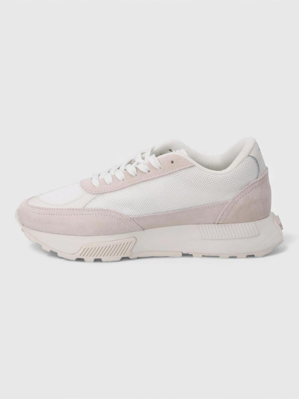 Diesel Womens Tyche Runner Sneakers Suede Fabric White