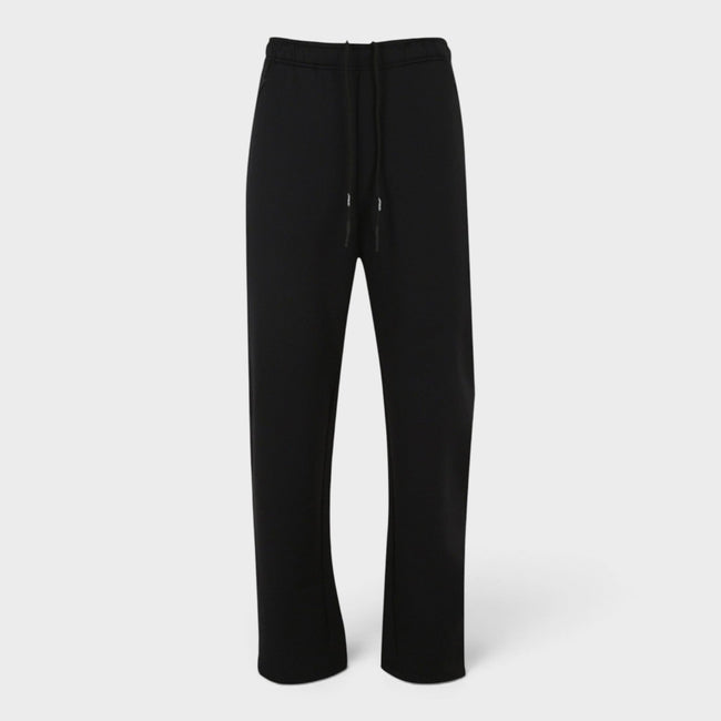 Pantalones de chándal deportivos con banda y logo - Negro y blanco