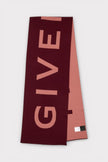 Bufanda Givenchy con logo jacquard rojo rosa