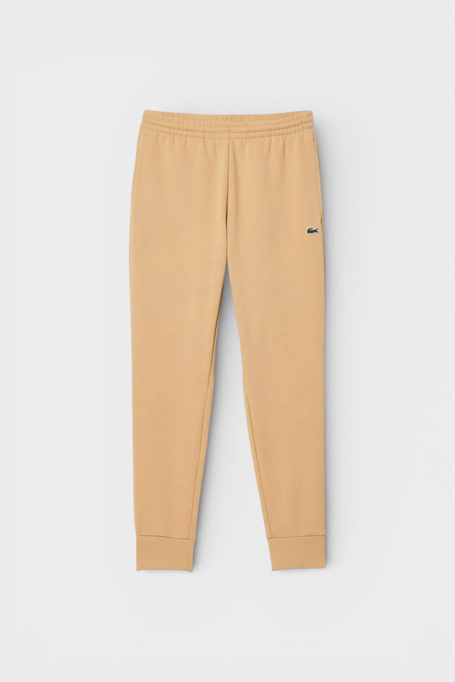 Pánské tepláky Lacoste z biobavlny ve střihu slim fit, béžové