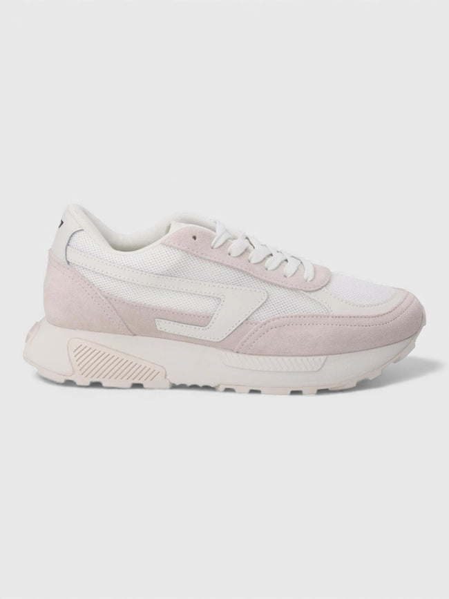 Damskie sneakersy Diesel Tyche Runner zamsz tkanina białe