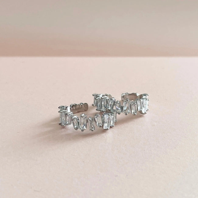 Mila Silver Tone Multi Jewelled Ring