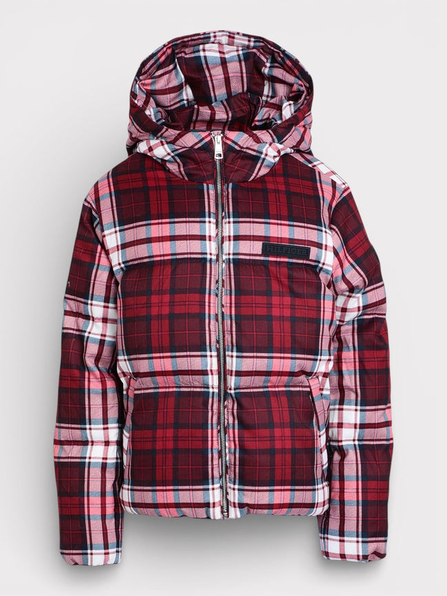 Červená prošívaná bunda New York Tartan
