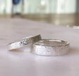 Organic Texture Band Rings