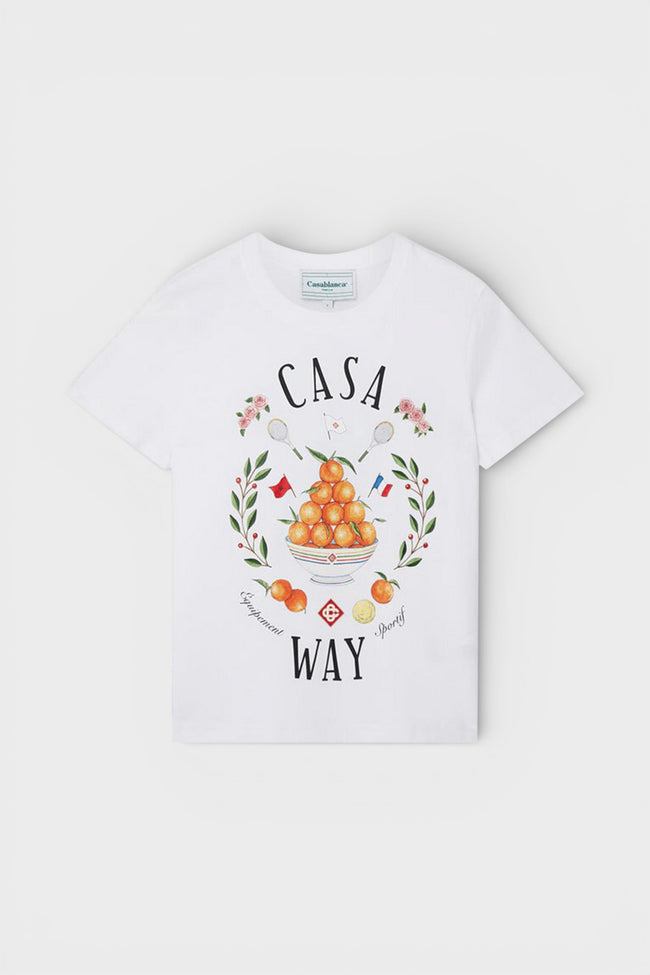 Printed Fitted T-Shirt Casa Way White