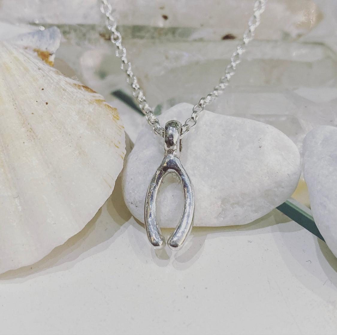 Lucky Charm Wishbone Necklace