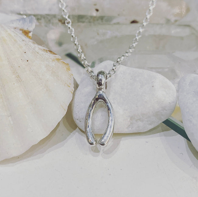 Lucky Charm Wishbone Necklace