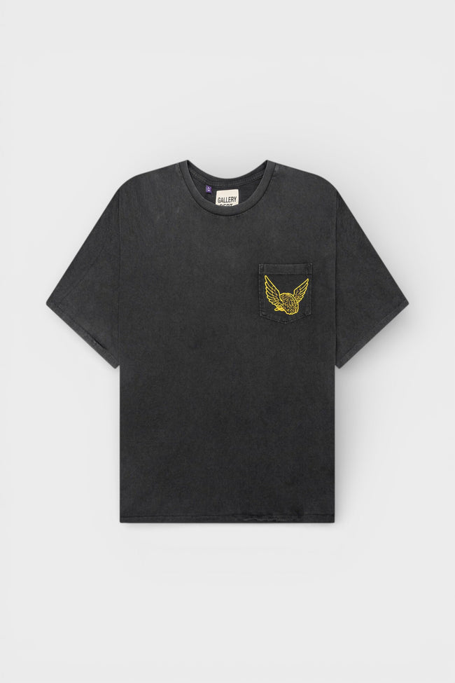 Tričko Flying Brain Pocket Vintage Black