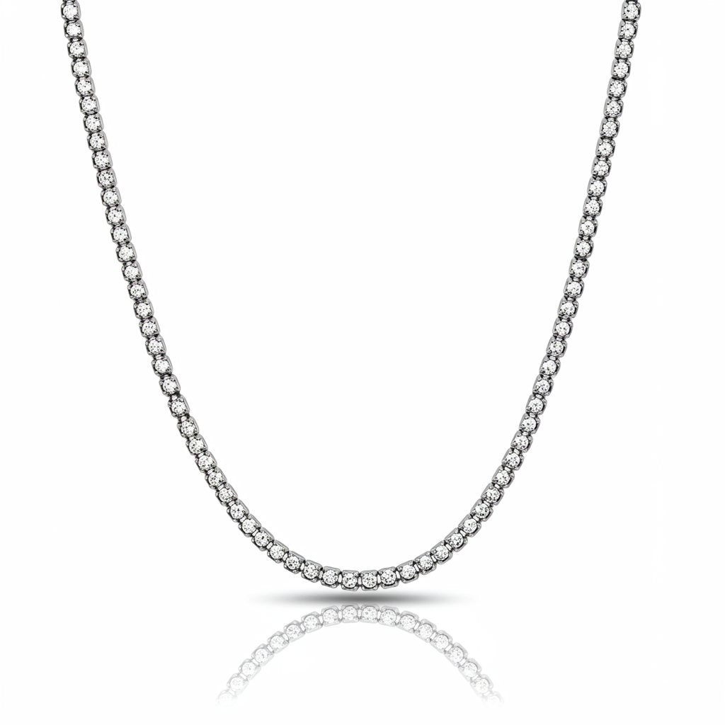 Luxe 3mm Moissanite Tennis Chain necklace