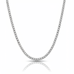 Collar de cadena tenis de lujo con moissanita de 3 mm