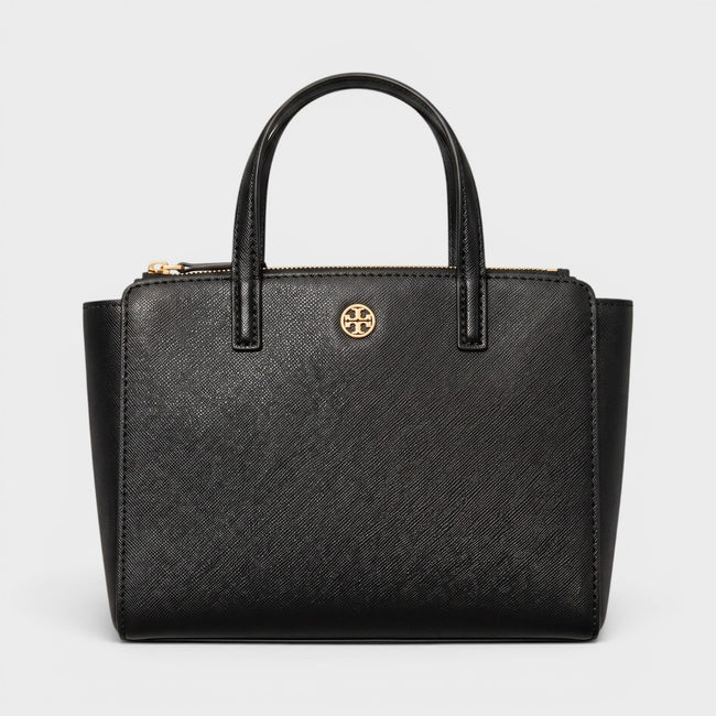 Mini Top Zip Tote Black