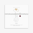 July Birthstone & Initial Letter Charm Bracelet