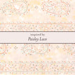 Laura Ashley Fashion Paisley Lace Hoop Earrings