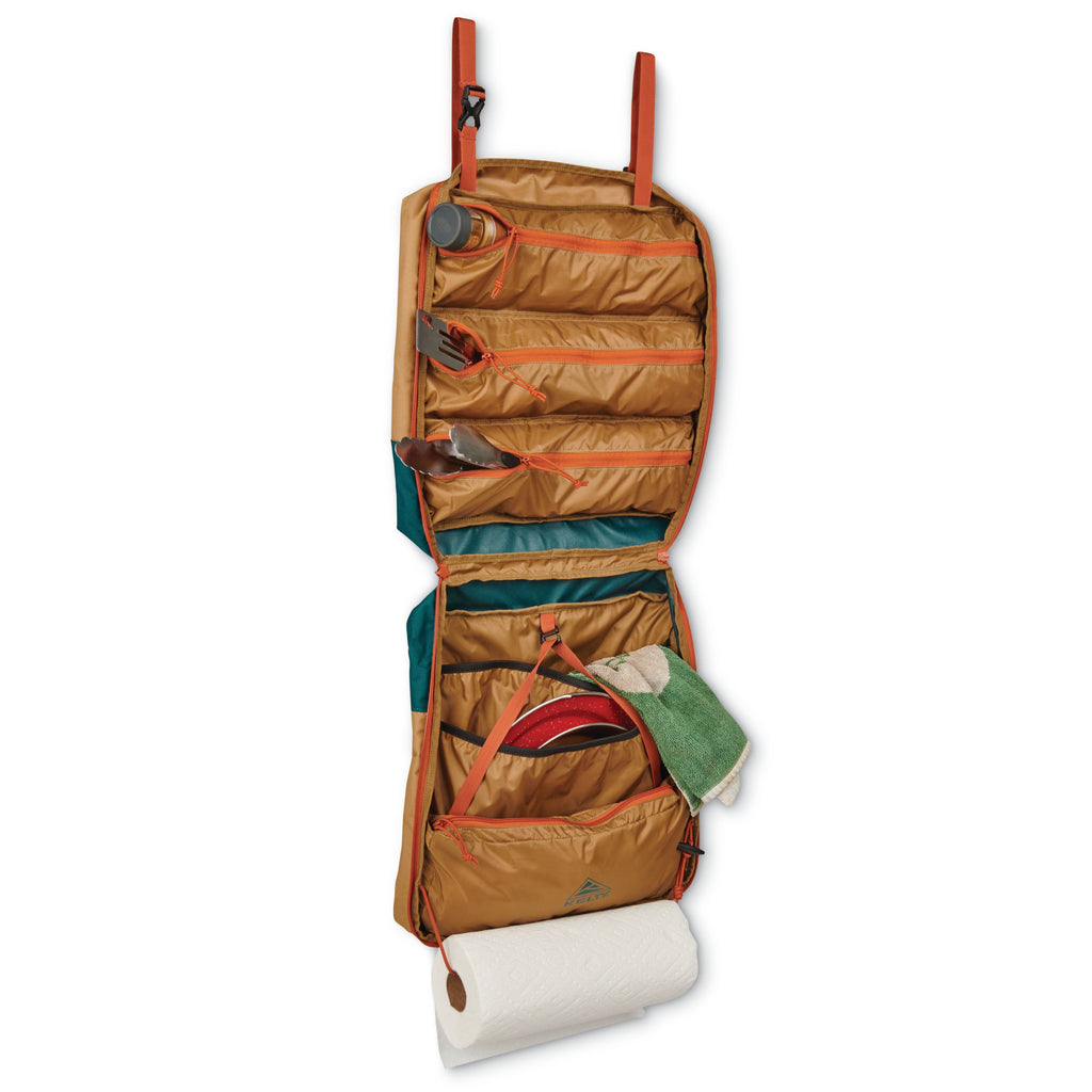 Kelty Camp Galley Camp Kitchen Organiser in Dull Gold / Deep Teal