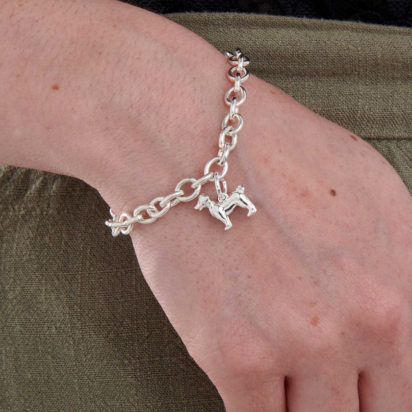 Jack Russell Terrier Silver Dog Charm