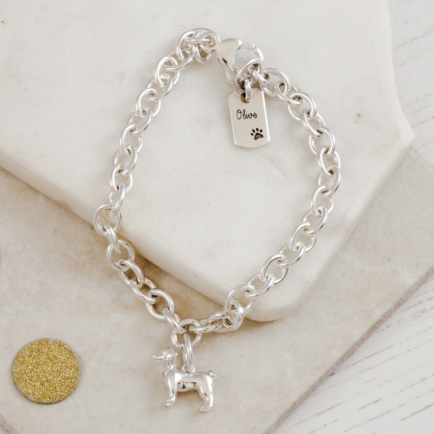 Jack Russell Terrier Silber Hunde Charm Armband