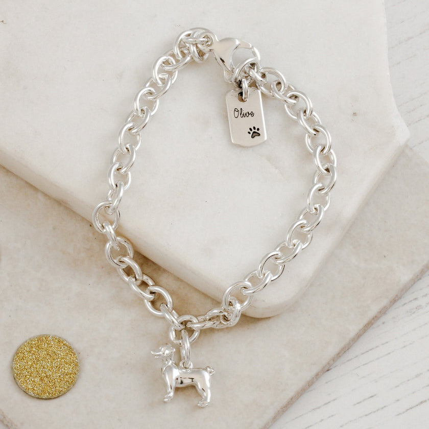 Jack Russell Terrier Silber Hunde Charm Armband