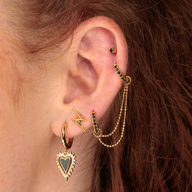 Lightning Bolt Stud Earrings