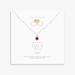 Ruby Birthstone Necklace