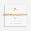 Peach Moonstone Bracelet and Earring Set